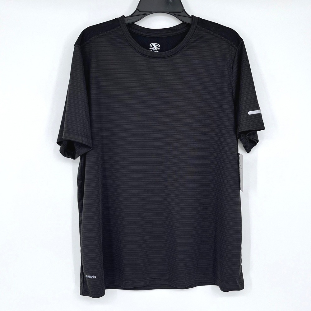 Athletic Works Core Tee Boys XL 14-16 Husky Black DriWorks Performance Shirt